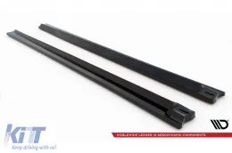 Aditivos Maxton Design adecuados para faldones laterales Audi Q8 S-Line después de 2018, lacado en negro-image-6140415