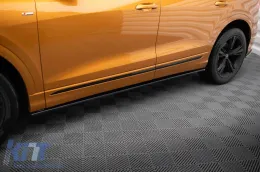 Aditivos Maxton Design adecuados para faldones laterales Audi Q8 S-Line después de 2018, lacado en negro-image-6140418