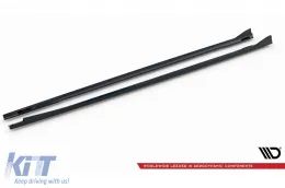 Aditivos Maxton Design versión 1 adecuados para faldones laterales BMW i4 G26 con paquete M después de 2021, lacado en negro-image-6143961