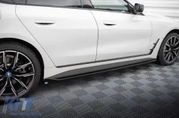 Aditivos Maxton Design versión 1 adecuados para faldones laterales BMW i4 G26 con paquete M después de 2021, lacado en negro-image-6143963