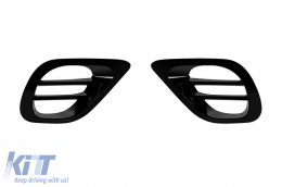 image-29-Aero add-ons for side grilles suitable for front A Design-Line bumper of Mercedes E-Class W213, S213 2019-2022, black lacquer