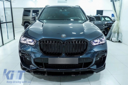 Aero Body Kit подходящ за BMW X5 G05 (2018-up) M-Tech Черен Knight Дизайн Въглеродни влакна-image-6080081