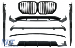 Aero Body Kit Carbon Fiber with Central Kidney Grilles Piano Black suitable for BMW X5 G05 (2018-2022) M-Tech Black Knight Design - COCBBMG05MPAEROCF
