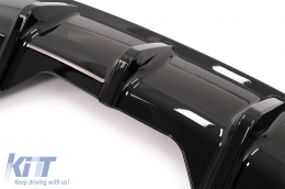 Aero Body Kit Első Lökhárító Spoiler és Hátsó Diffúzor BMW X6 F16 LCI (2015-2019) modellekhez, M Technik Sport dizájn, fekete-image-6088190