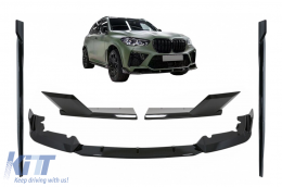 Aero Body Kit első lökhárító spoiler és hátsó díszlécek BMW F95 X5M Competition (2018-tól) Zongora fekete-image-6094514