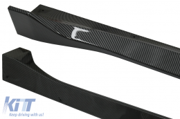 Aero Body Kit Extension suitable for Tesla Model 3 (2017-up) Carbon Look-image-6086828