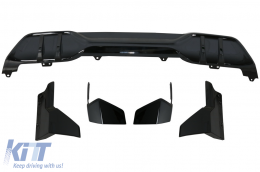 Aero Body Kit Front Bumper Lip and Air Diffuser suitable for BMW X5 G05 (2018-2022) M Design Piano Black