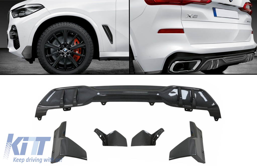 Aero Body Kit Front Bumper Lip and Air Diffuser suitable for BMW X5 G05  (2018-2022) M Performance Design Carbon Look 