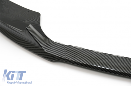 Aero Body Kit Front Bumper Lip and Air Diffuser suitable for BMW X6 F16 LCI (2015-2019) M Technik Sport Carbon Look-image-6088211