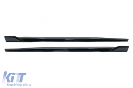 Aero Body Kit Front Bumper Lip and Rear Splitters suitable for BMW F95 X5M Competition (2018-up) Piano Black-image-6094386