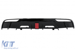 Aero Body Kit kiegészítő Tesla Model 3 (2023-) lökhárító toldat diffúzor zongoralakk fekete-image-6110819