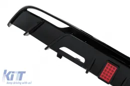 Aero Body Kit kiegészítő Tesla Model 3 (2023-) lökhárító toldat diffúzor zongoralakk fekete-image-6110820