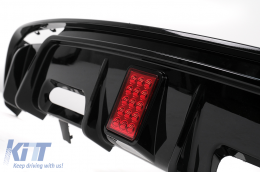 Aero Body Kit kiegészítő Tesla Model 3 (2023-) lökhárító toldat diffúzor zongoralakk fekete-image-6110822