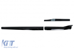 Aero Body Kit kiegészítő Tesla Model 3 (2023-) lökhárító toldat diffúzor zongoralakk fekete-image-6110837