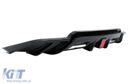 Aero Body Kit kiegészítő Tesla Model 3 (2017-2022) lökhárító toldat diffúzor és kerékjárati ív zongoralakk fekete-image-6110757