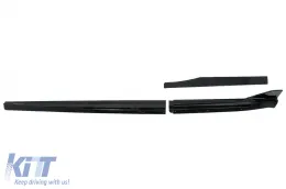 Aero Body Kit kiegészítő Tesla Model 3 (2017-2022) lökhárító toldat diffúzor és kerékjárati ív zongoralakk fekete-image-6110770