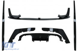 image-19-Aero Body Kit lökhárító spoiler diffúzor BMW F80 M3 Szedán F82 M4 Coupe (2014-2019) M Sport dizájn zongorafekete