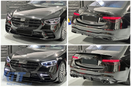 Aero Body Kit Mercedes S-osztály W223 limuzin sport line (2020-tól) Zongora fekete-image-6103682