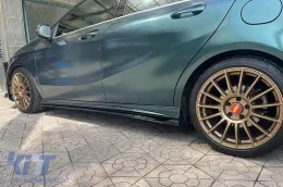 Aero Body Kit подходящ за Mercedes A-Class W176 Спортна линия (2015-2018) Piano Black-image-6107767