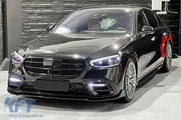 Aero Body Kit Spoiler para Mercedes Clase S W223 Sport Line 2020+ Parachoques Difusor-image-6103683
