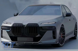 Aero Body Kit suitable for BMW 7 Series G70 M-Tech (2022-up) Black Knight Design Piano Black-image-6111107