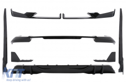 Aero Body Kit suitable for BMW X5 G05 LCI M-Tech (2023-) Black Knight Design Piano Black - CBBMG05LCIMPAEROB