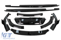 Aero Body Kit suitable for BMW X6 G06 (10.2019-03.2023) M-Tech Black Knight Design Piano Black-image-6100481