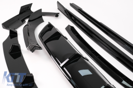 Aero Body Kit suitable for BMW X6 G06 (10.2019-03.2023) M-Tech Black Knight Design Piano Black-image-6100482