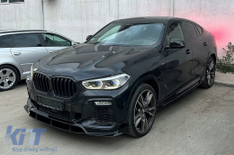Aero Body Kit suitable for BMW X6 G06 (10.2019-03.2023) M-Tech Black Knight Design Piano Black-image-6102196