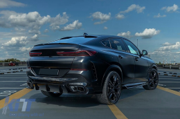 Aero Body Kit suitable for BMW X6 G06 (10.2019-03.2023) M-Tech Black Knight Design Piano Black-image-6113243