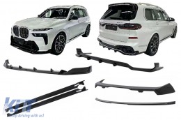 Aero Body Kit suitable for BMW X7 G07 LCI M-Tech (2023-) Black Knight Design Piano Black - CBBMG07LCIMPAEROB