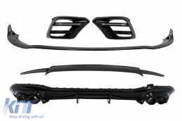Aero Body Kit suitable for Mercedes S-Class W223 Limousine Sport Line (2020-up) Piano Black - CBMBW223BACN