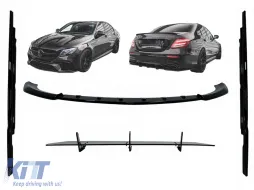 image-26-Aero Body Kit Zderzak Warga Przedłużenia bocznych listew dyfuzora dla Mercedes Klasy E E63 W213 S213 2016-2019 Błyszczący Czarny