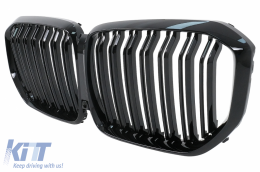 Aero Body Kit с Централни решетки Double Stripe подходящ за BMW X5 G05 (2018-up) M Черен Knight Дизайн Piano Black-image-6080435