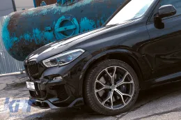 Aero Body Kit с Централни решетки Double Stripe подходящ за BMW X5 G05 (2018-up) M Черен Knight Дизайн Piano Black-image-6091521