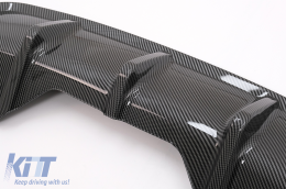 Aero Body Kit Предна Броня Липна и въздушен дифузьор подходящ за BMW X6 F16 LCI (2015-2019) M Technik Спорт Carbon Look-image-6088229