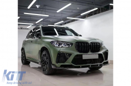 Aero Body Kit Предна Броня, устни и Задна Сплитери , подходящи за BMW F95 X5M Конкуренция (2018-up) Piano Black-image-6094416