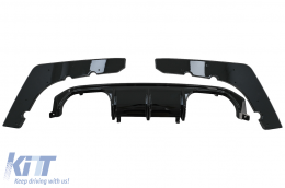 Aero Body Kit Предна Броня, устни и въздушен дифузьор, подходящи за BMW F80 M3 Sedan F82 M4 Купе (2014-2019) M Sport Дизайн Piano Black-image-6095328