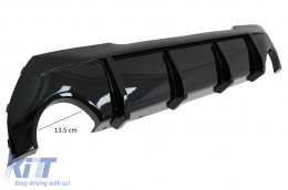 Aero Body Kit Предна Броня Липна и въздушен дифузьор подходящ за BMW 1 Series F40 M Sport (2019-Up) Piano Black-image-6095301