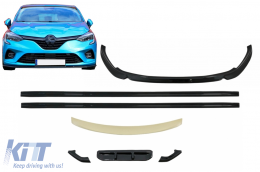 Aero Bodykit Diffusor Klappen für Renault Clio 5 Hatchback 2019+ Seitenschweller-image-6100637