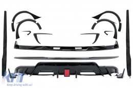 image-79-Aero Bodykit für Tesla Model 3 17-22 Stoßstangenlippe Luftverteiler Radkästen Schwarz