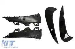 Задна Броня Aero Flaps Flics Side Fins подходящи за Mercedes GLA SUV H247 (2020-up) Спортна линия Piano Black-image-6084874