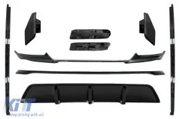 image-24-Aero Kit Front Lippe & Diffusor für BMW X6 F16 LCI 15-19 M Technik Sport Glänzend schwarz
