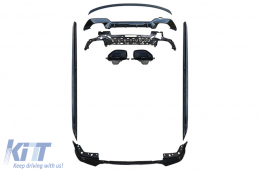 Aero package type 340 suitable for BMW 3 Series G20 2019-2022, for the model with M tech package, black lacquer - ABBMBK6011959