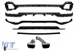 Aero package with chrome tips suitable for BMW X5 F15 2014-2018 with standard bumpers - ABBMBK6011497