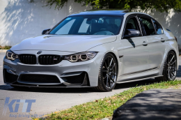 Aerodunamikó Body Kit Emprós Profulaktíras kai diachvths aéra katállhlo gia BMW F80 M3 Sedan F82 M4 Koupé (2014-2019) M Sport Schediasmós Piáno Mavro-image-6096392