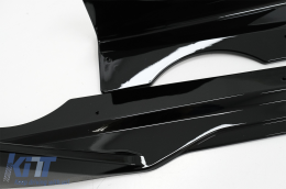 Aerodunamikó Body Kit me Kentrikés grílies nefrón Double Stripe katállhlo gia BMW X5 G05 (2018-2022) M Mavro Knight Schediasmós Piáno Mavro-image-6080383