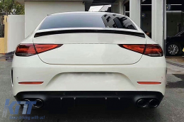 Aileron becquet couvercle coffre Pour Mercedes CLS C257 2018+ Noir brillant-image-6093151