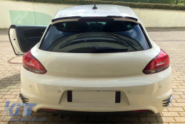 Aileron coffre Fenêtre Ailette pour VW Scirocco 137 Hayon Facelift 14-17 Noire-image-6085260