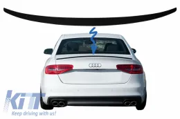 image-20-Aileron de coffre pour AUDI A4 B8 Berline 2008-2015 Noir mat